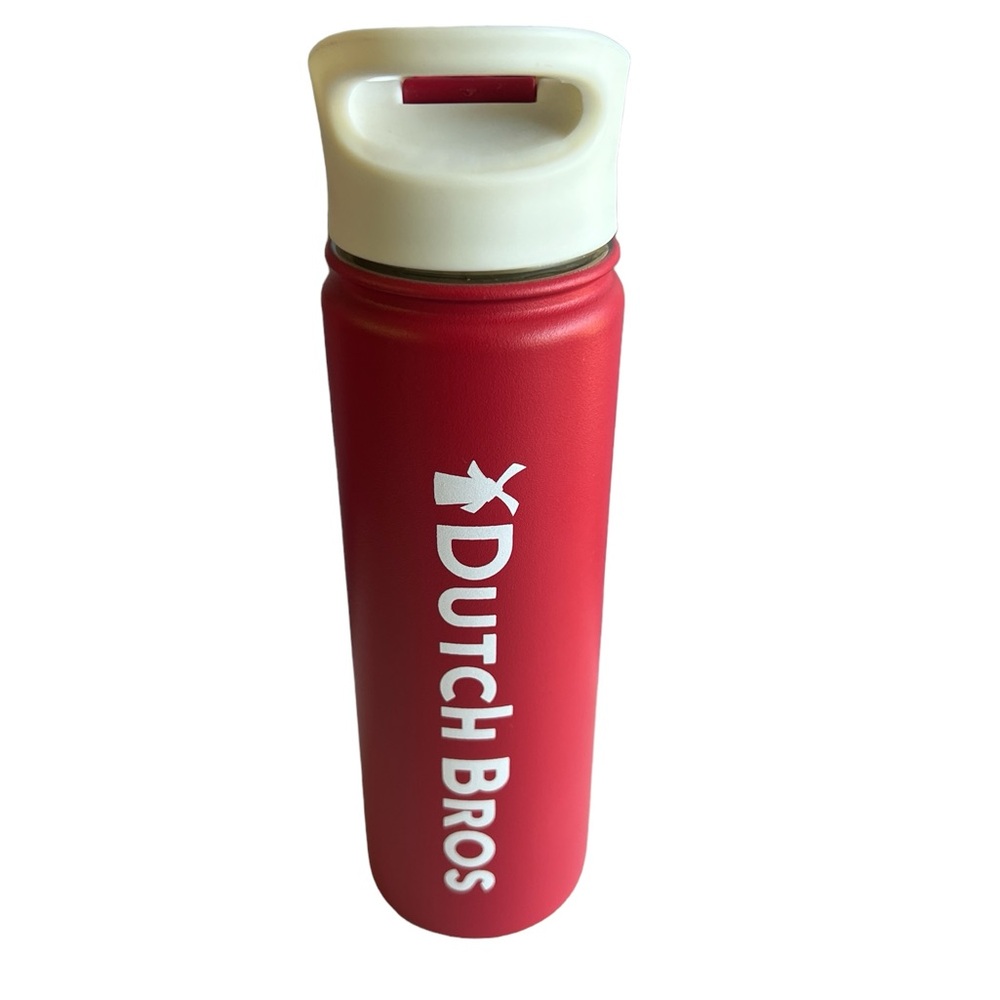Dutch bros Red stainless steel water bottle